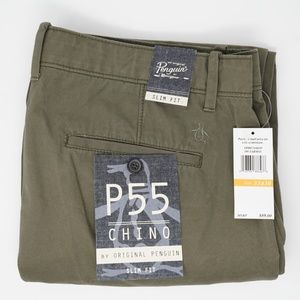 NWT Original Penguin P55 Slim Fit Chino 33x30